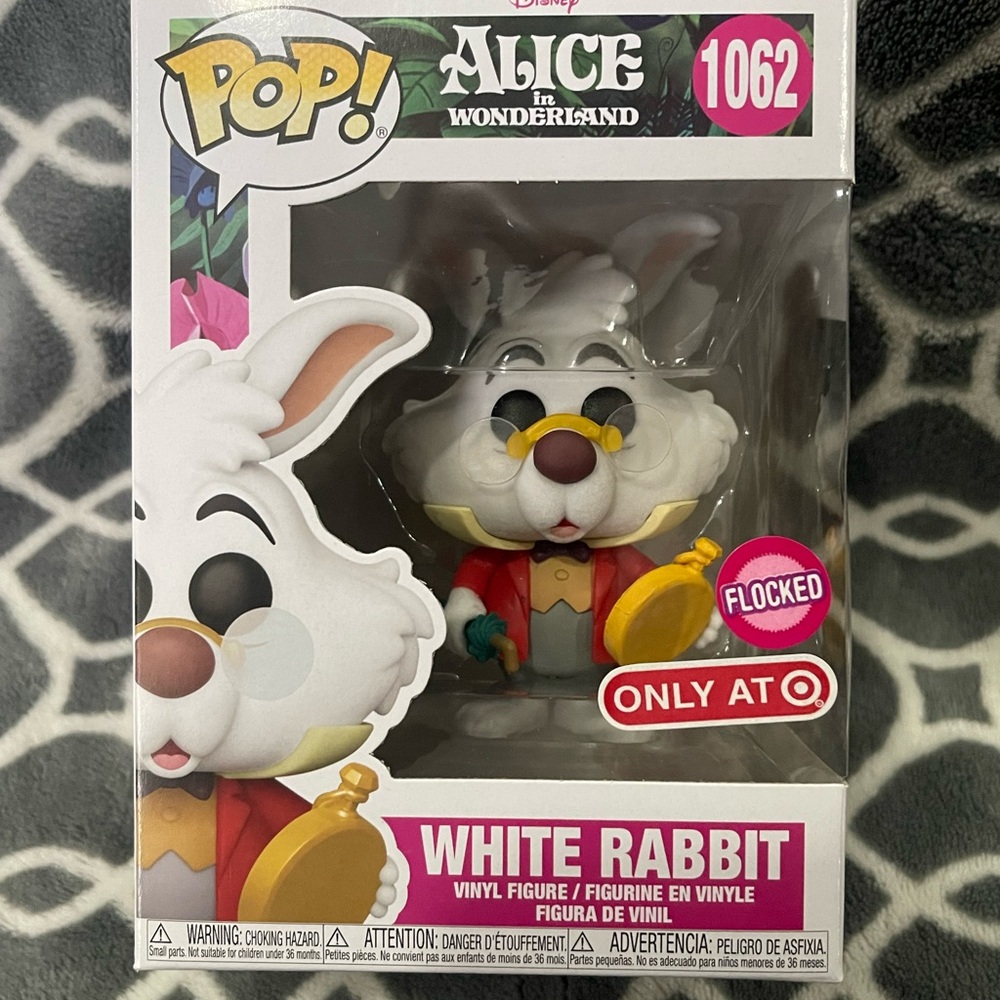 Funko Pop! White Rabbit (FLOCKED) #1062 Disney’s Alice In Wonderland